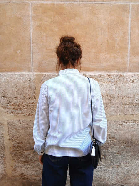 Camisa Vintage Rayas Pavo Real