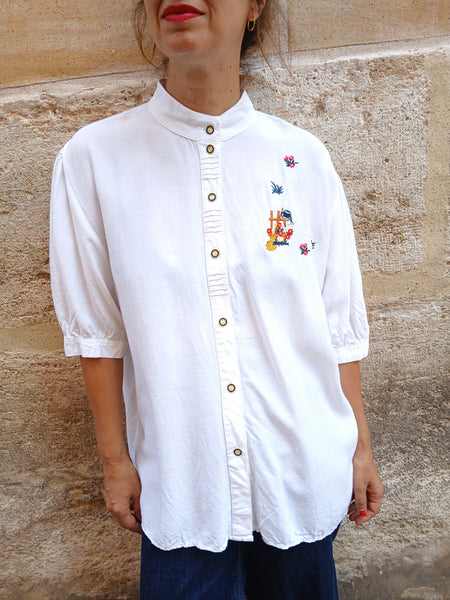 Camisa Vintage Bordaditos