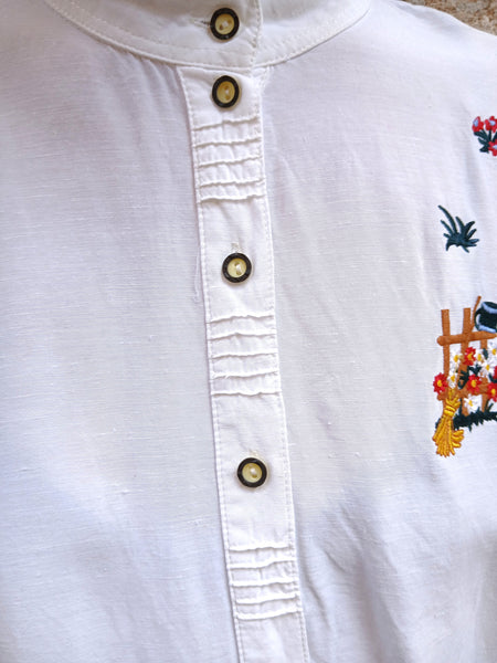Camisa Vintage Bordaditos