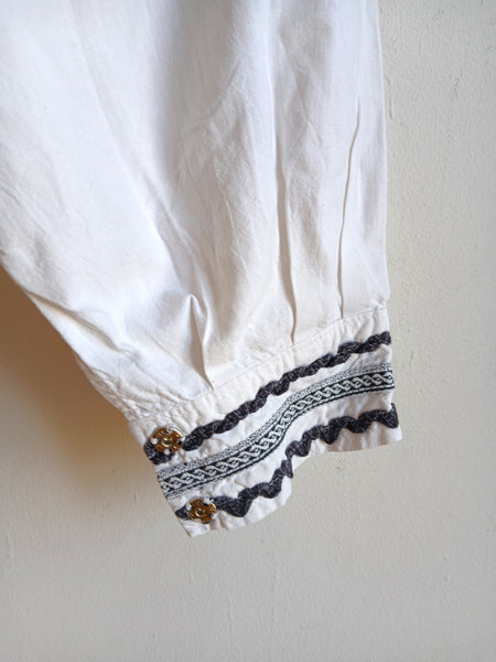 Camisa Vintage Crop Blanca