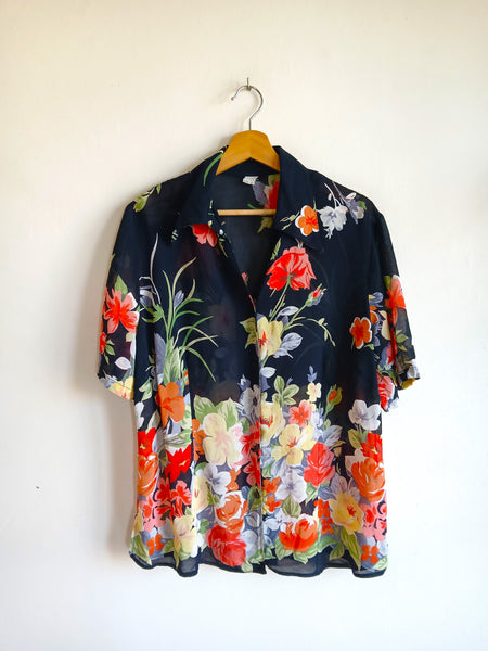 Camisa Vintage Flores