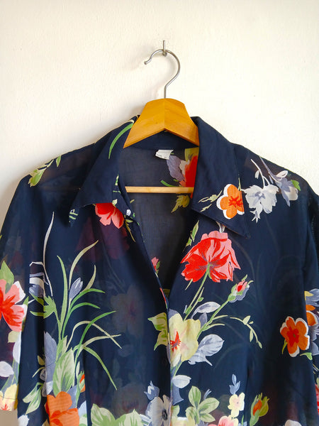 Camisa Vintage Flores