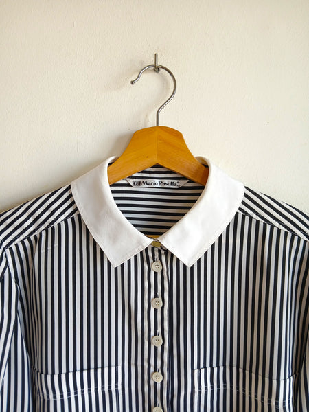 Camisa Vintage Rayas B/N