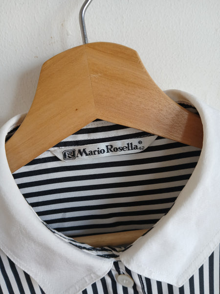Camisa Vintage Rayas B/N