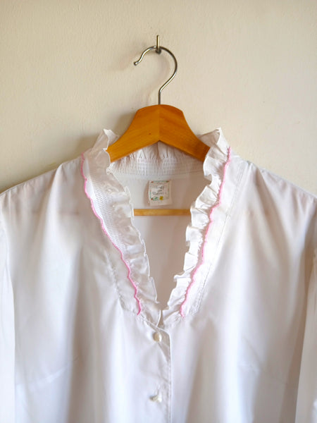 Camisa Vintage Flores Bordadas
