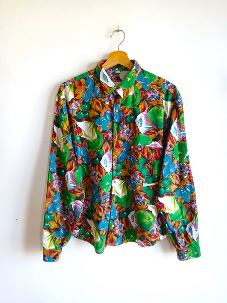 Camisa Vintage Flores y Frutas