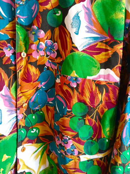 Camisa Vintage Flores y Frutas