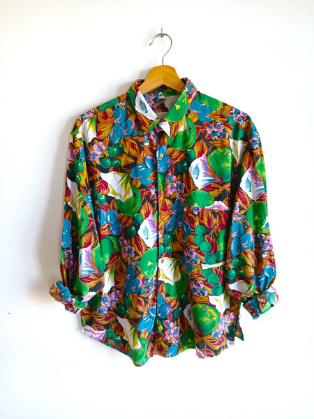 Camisa Vintage Flores y Frutas