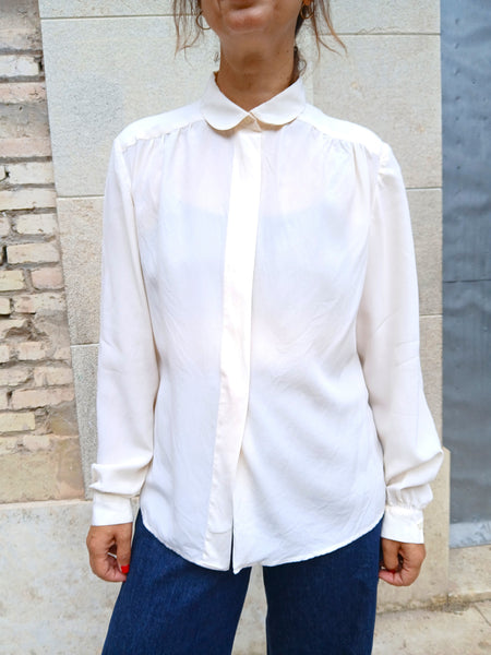 Camisa Vintage Seda Paris - Talla M