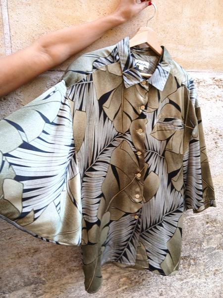 Camisa Vintage Años 80 manga Murciélago - Talla M/L