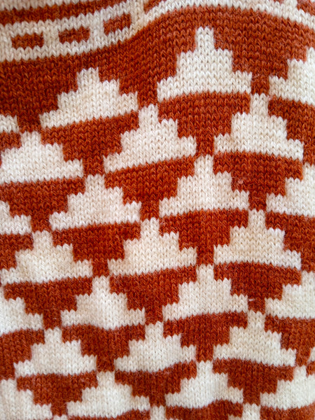 Chaleco Vintage Hecho a Mano Geométrico- Talla S
