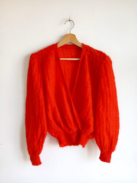 Chaqueta Vintage Hecha a Mano Roja - Talla S