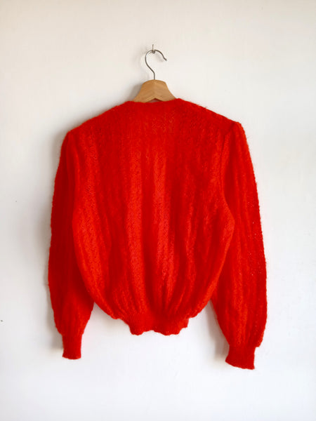 Chaqueta Vintage Hecha a Mano Roja - Talla S