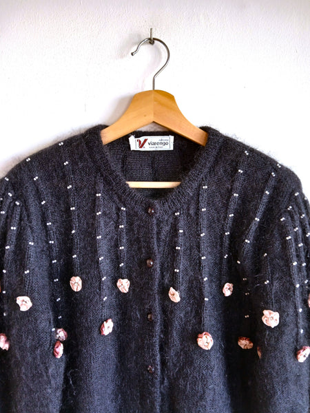 Chaqueta Vintage ADRIANO VIARENGO Made in Italy 80s/90s Kid Mohair - Talla M/L