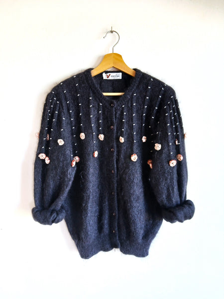 Chaqueta Vintage ADRIANO VIARENGO Made in Italy 80s/90s Kid Mohair - Talla M