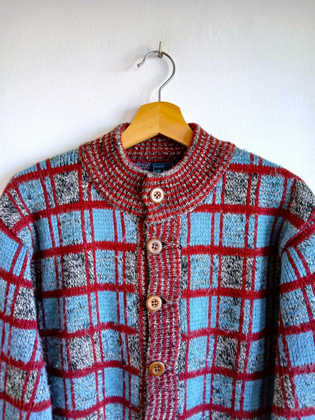 Chaqueta Vintage Años 90 Estampado de Cuadros y Bolsillos - Talla S/M