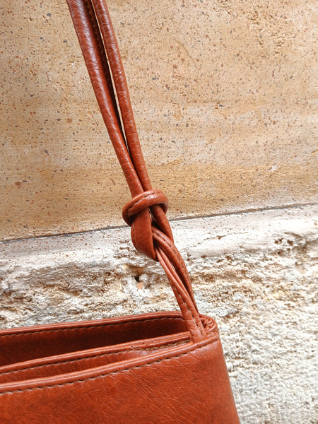 Bolso Vintage Piel Vegana Marrón
