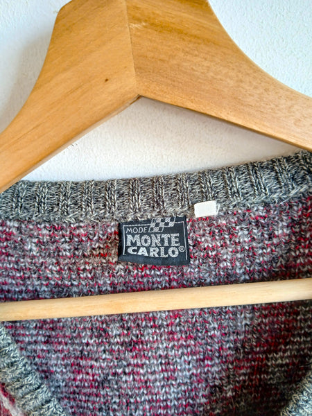 Jersey Vintage MONTECARLO Cuello de Pico - Talla M/L