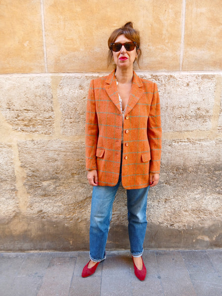 Blazer Vintage HERNO Made in Italy 100% Lana - Talla S