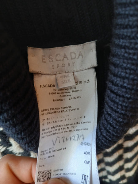 Capa Vintage ESCADA Made in Italy 100% lana Virgen - Talla única