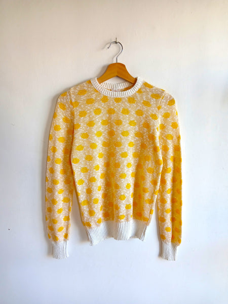 Jersey Vintage Lunares Amarillos Años 80 - Talla S
