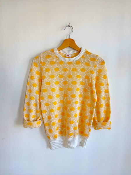 Jersey Vintage Lunares Amarillos Años 80/90 - Talla S