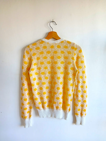 Jersey Vintage Lunares Amarillos Años 80 - Talla S