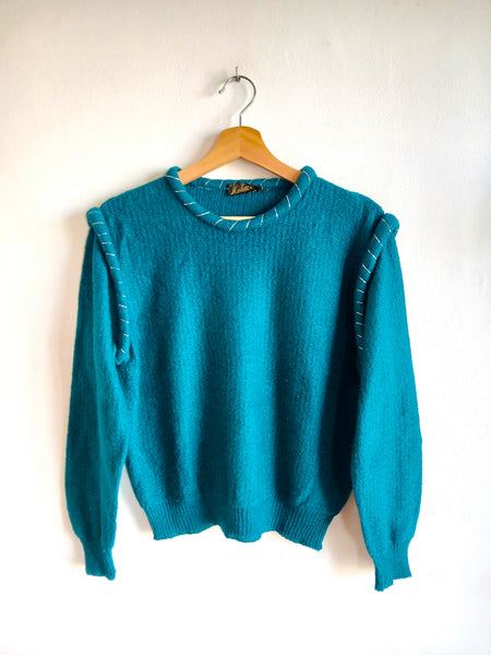 Jersey Vintage Super Kid Mohair Verde - Talla S