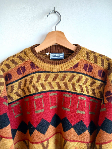 Jersey Vintage Geométrico Made in Italy - Talla L