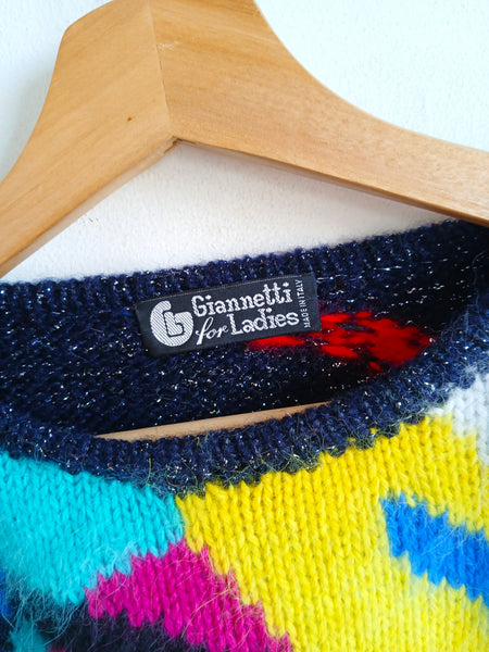 Jersey Vintage GIANNETTI Años 80/90 Mohair Made in Italy - Talla M