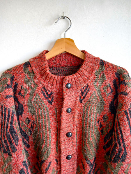 Chaqueta Vintage 90s de Punto Jacquard - Talla M/L