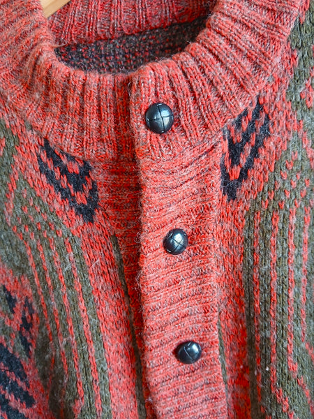Chaqueta Vintage 90s de Punto Jacquard - Talla M/L