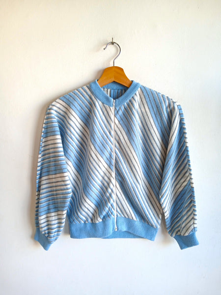 Chaqueta Vintage Hecha a Mano Rayas - Talla S