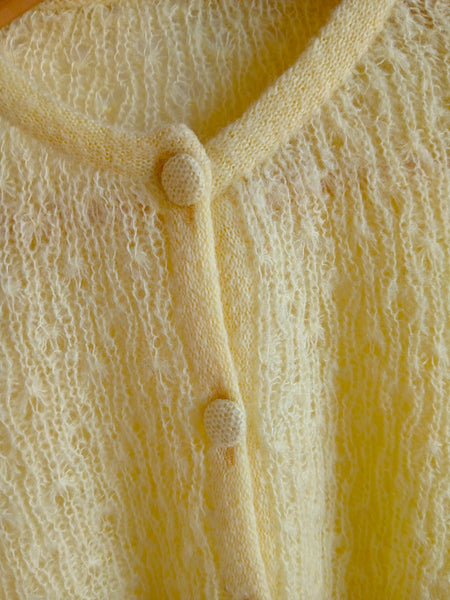 Jersey Vintage Hecho a Mano Amarillo 90s - Talla M/L