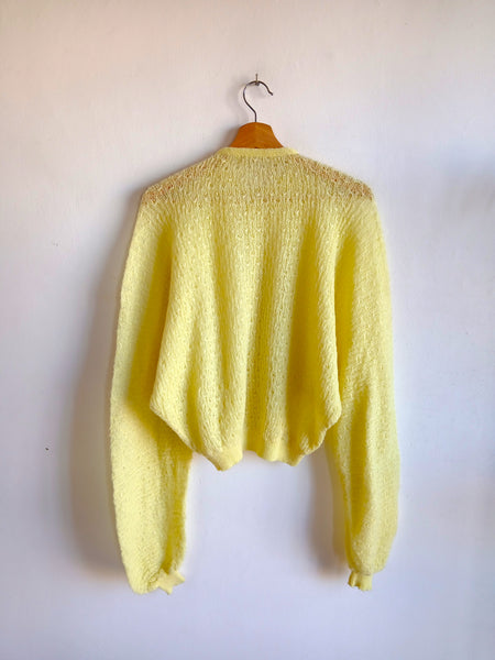 Jersey Vintage Hecho a Mano Amarillo 90s - Talla M/L