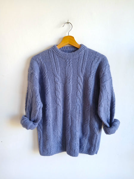 Jersey Vintage Hecho a Mano Lila Ochos - Talla S