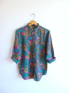 Camisa Vintage Seda Colores